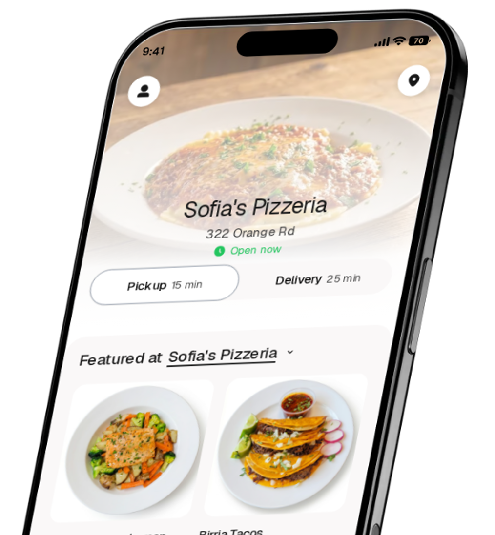 Sofia's Pizzeria app preview