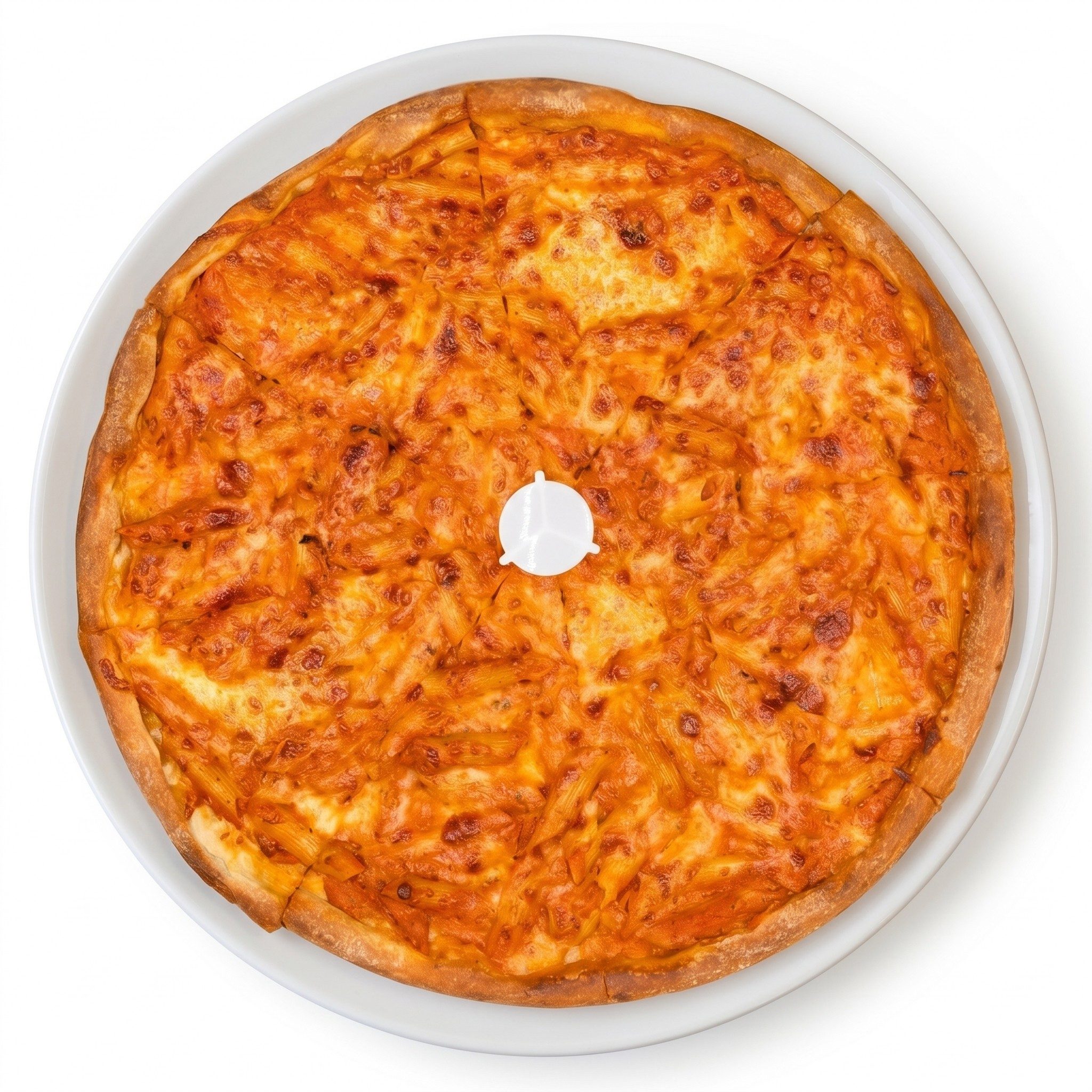 Baked Ziti Deep Dish Pizza.