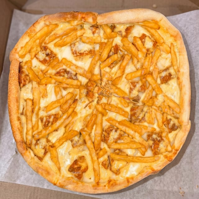 Chicken Fingers Pizza.