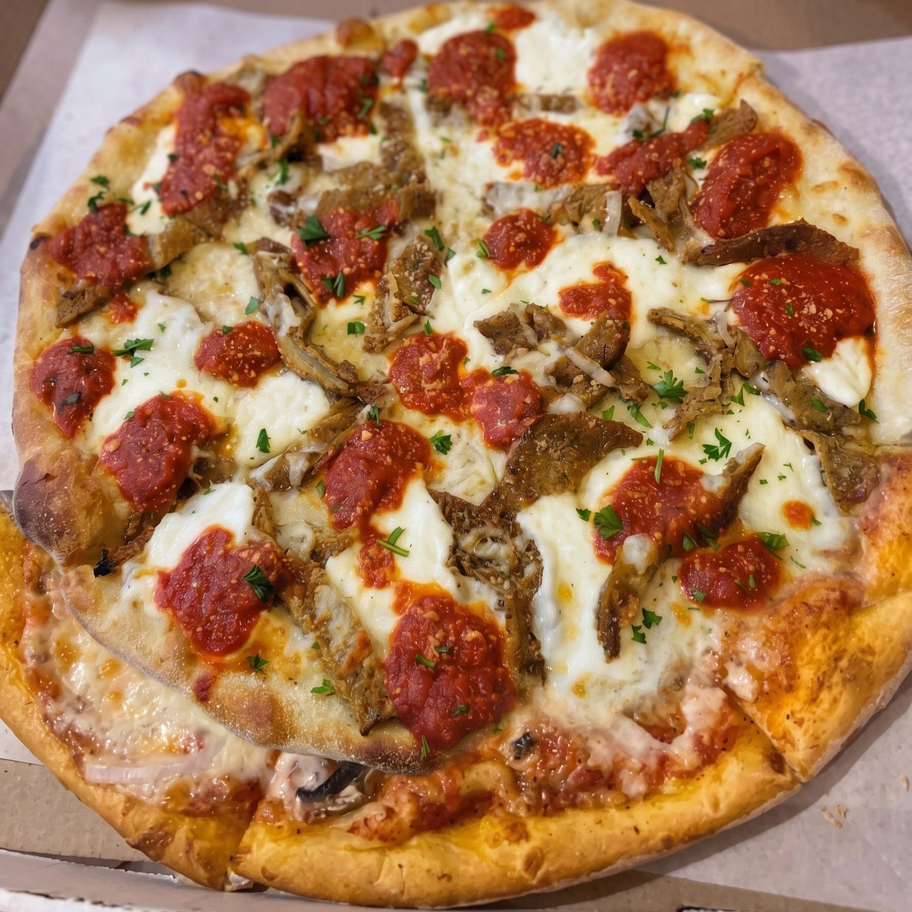 Eggplant Rollatini Pizza.